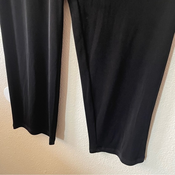 Citiknits Slinky Wide Leg Pull On Pants Women’s M Black Vintage Elastic Waist - Picture 5 of 12